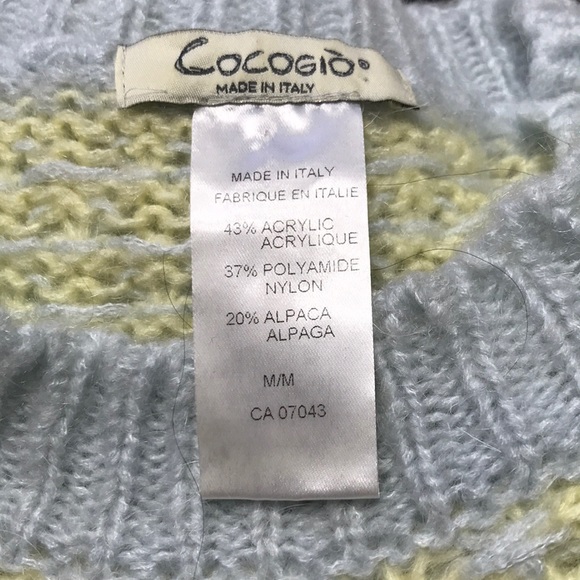 Ultra soft Cocogio Pastel yellow and blue pull over - Picture 3 of 6